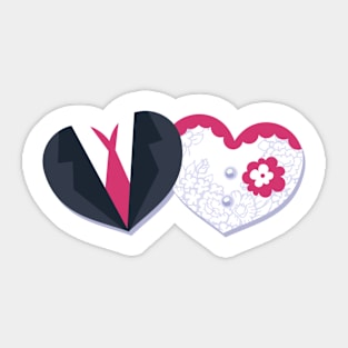 wedding hearts Sticker